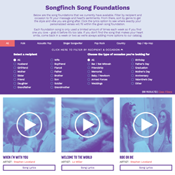 Songfinch's Song Foundation Search