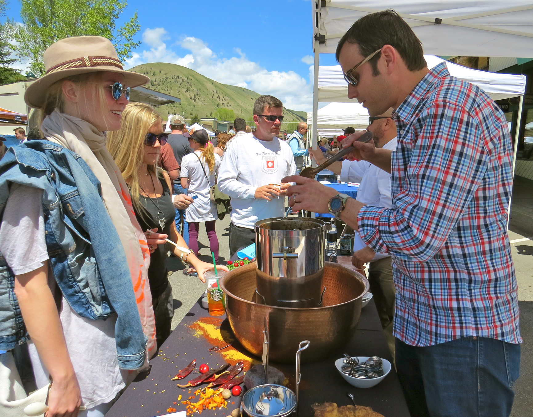The High Noon Chili Cook Off brings out locals and visitors appetites for a festive street party in Jackson Town Square, sampling best-of-the-West chili from regional chefs during ElkFest.