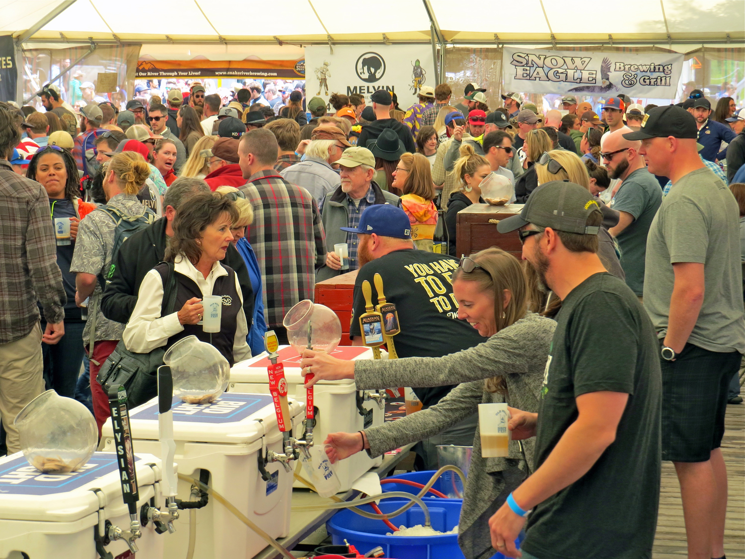 The Old West Brew Fest rides back into Jackson Hole on Saturday, May 26, during Old West Days weekend with guests sipping the best craft beers from regional brewers.