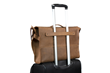 — rolling suitcase handle passthrough for travel convenience