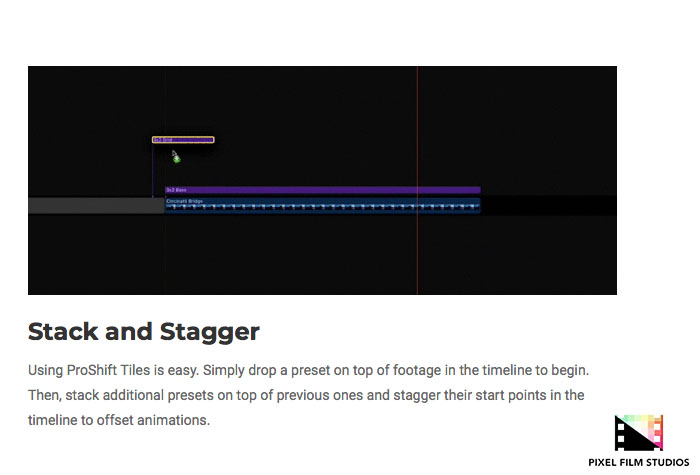 Pixel Film Studios - ProShift Tiles - FCPX Plugins