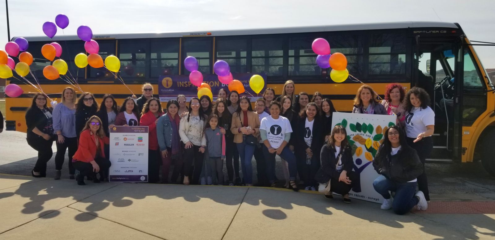 Fig Factor Foundation board members and program participants start their trip to three Illinois cities to help proclaim Young Latina Day.