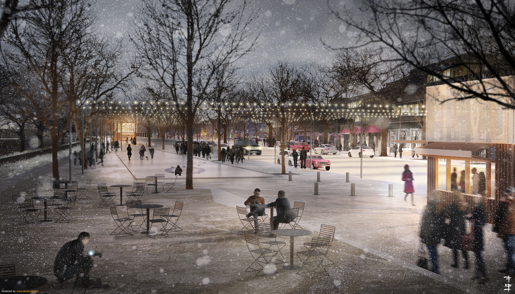The Civitas designed all-season plaza is part of the Lake Effect vision plan, which would host a variety of events to engage the Wayzata community.