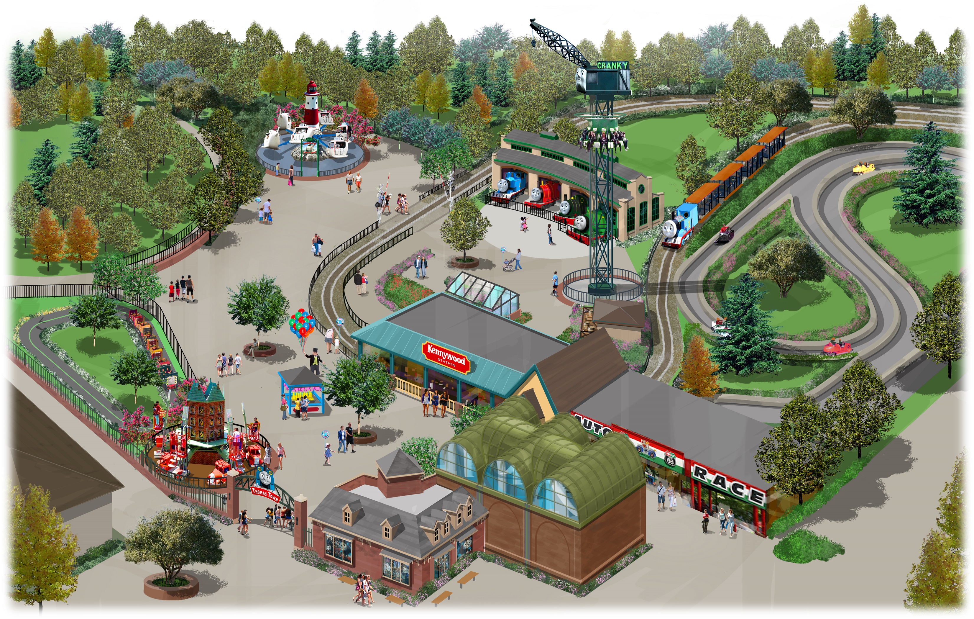 Kennywood's new Thomas Town attraction is scheduled to open during Summer 2018.