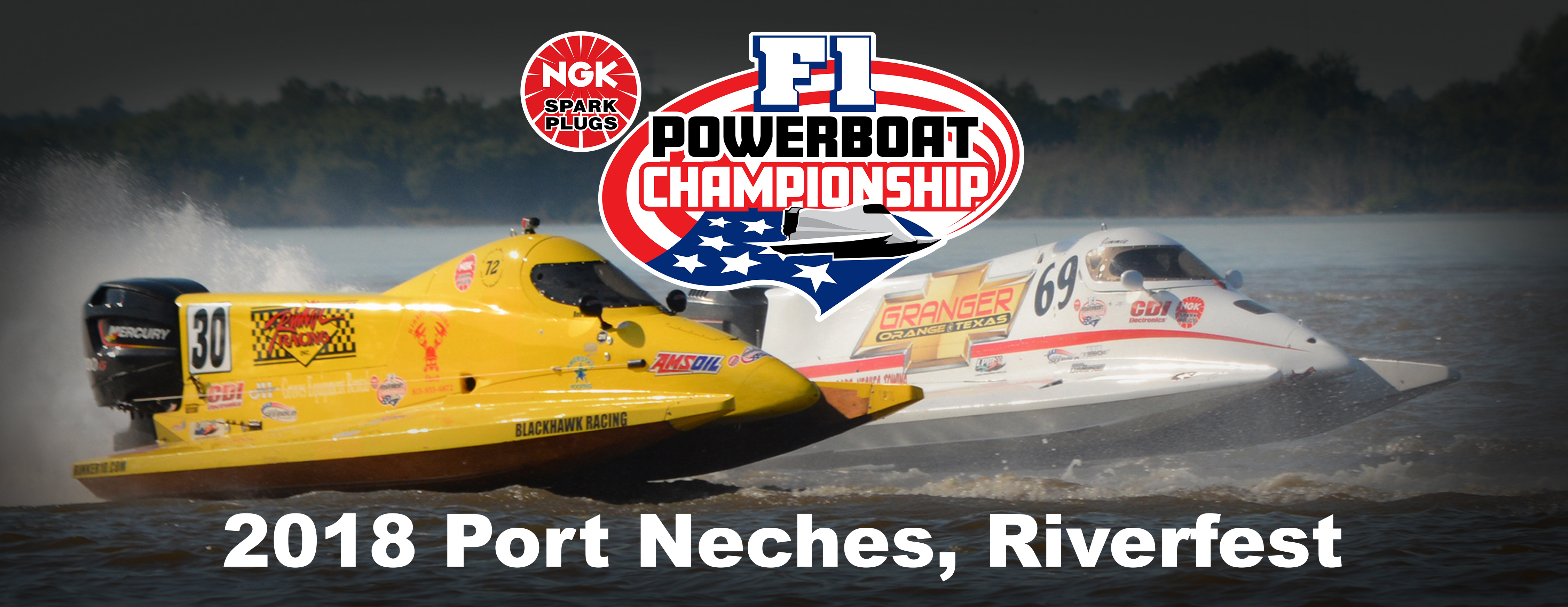 2018 NGK F1 Powerboat Championship 1st Race at the Port Neches, Texas ...