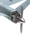 Rendering of tail view of UAV powered by LiquidPiston