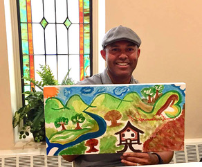 Mariano Rivera Proudly Showcases Art He Created in a Laugh, Create, Heal Workshop
