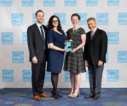 Dr. Carolyn Snyder, Director of the US EPA Climate Protection Partnerships Division, presents L’Image Home Products with the ENERGY STAR Excellence Award.