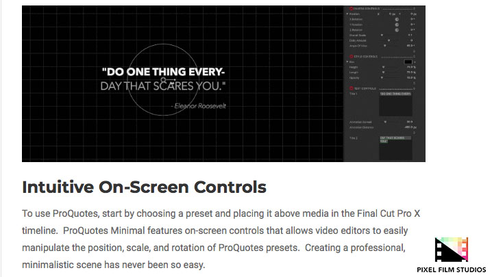 Pixel Film Studios - ProQuotes Minimal - FCPX Plugins