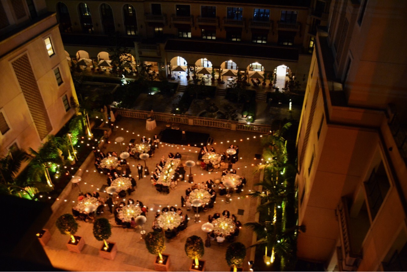 Panoramic View of the Notte di Savoia Evening Gala on the Terrace of the Montage Resort Beverly Hills CA April 28, 2018