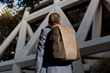 Pro Backpack — with luxurious gray leather panel