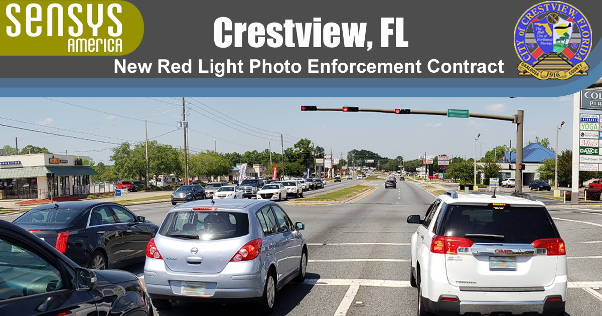 Sensys America and Crestview, Florida Sign Red Light Enforcement Contract