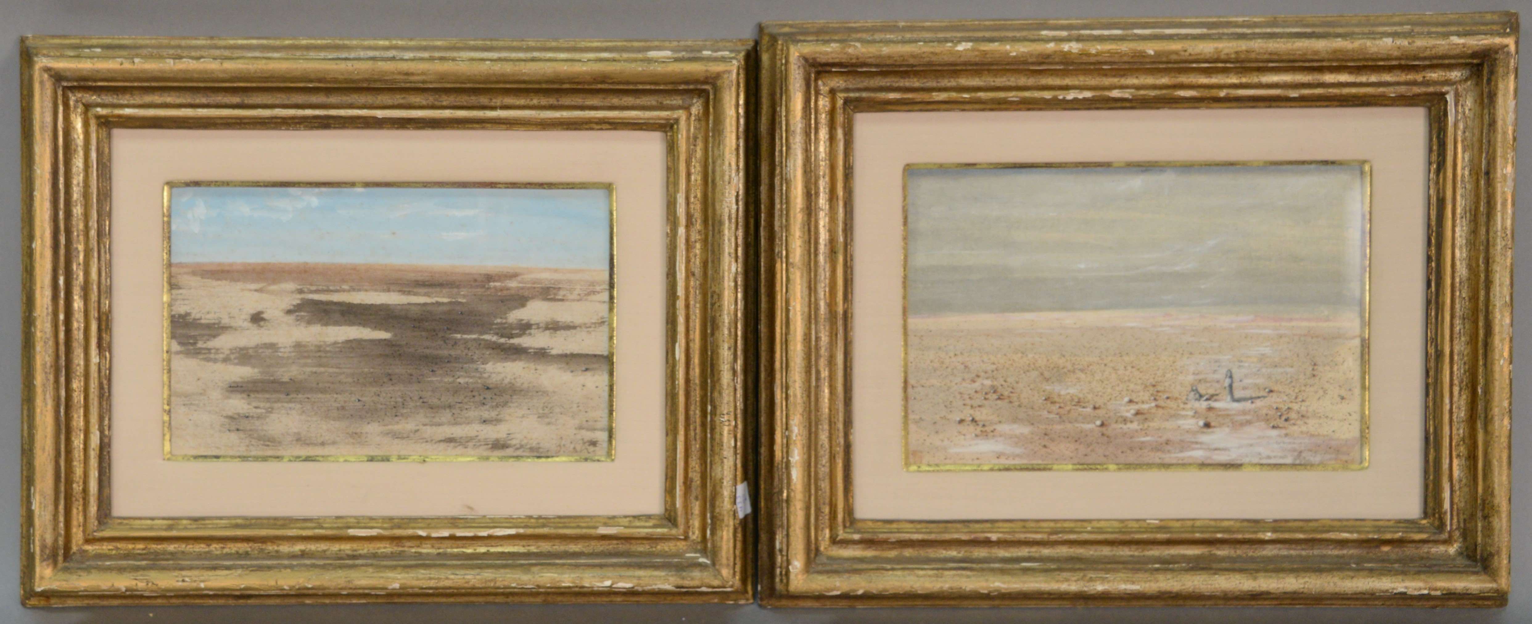 Pair of Brion Gysin (1916-1986) landscape watercolors, estimated at $2,000-4,000.