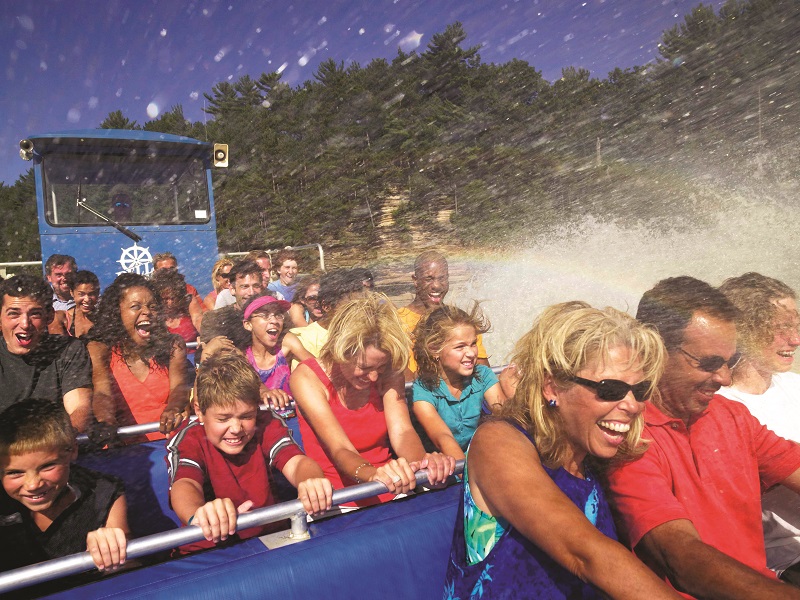 Jet Boats are an exhilarating water ride that will leave you soaked.