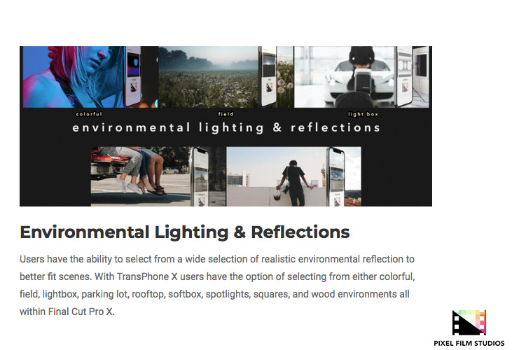 Pixel Film Studios - TransPhone X - FCPX Plugins