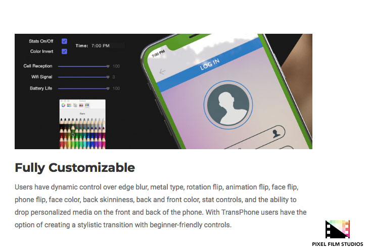 Pixel Film Studios - TransPhone X - FCPX Plugins