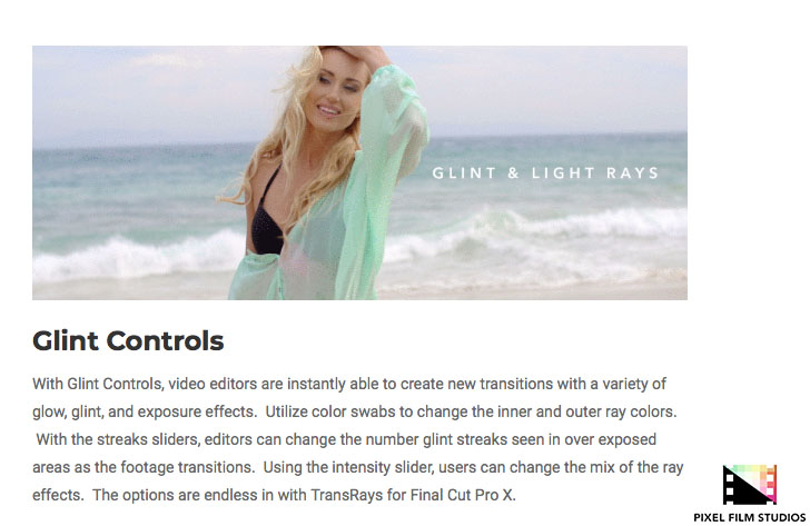 Pixel Film Studios - TransRays - FCPX Plugins
