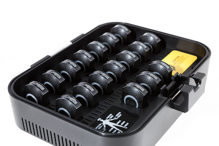 Perception Neuron PRO comes with a case that is used  for storage and calibration.