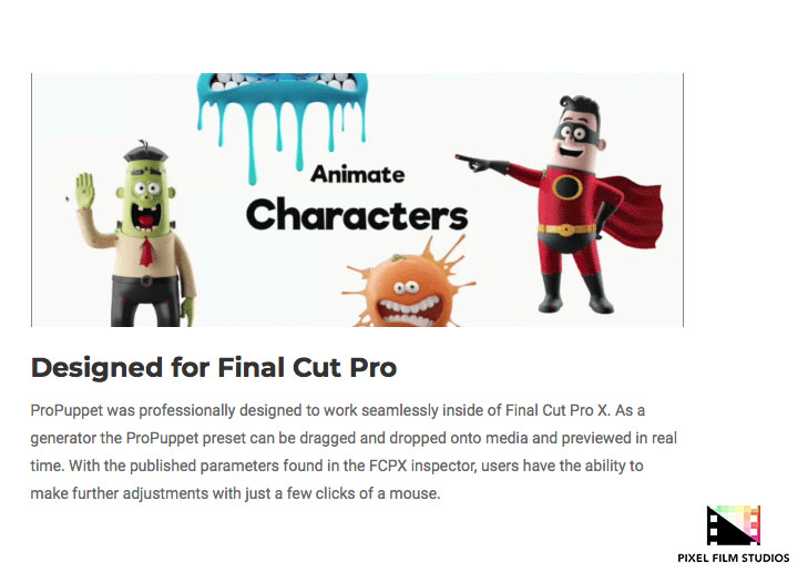 Pixel Film Studios - ProPuppet - FCPX Plugins