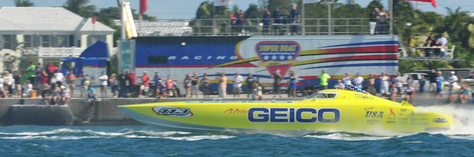 Over 20 power boat race teams including Miss Geico will compete at the Super Boat International Thunder on Cocoa Beach.