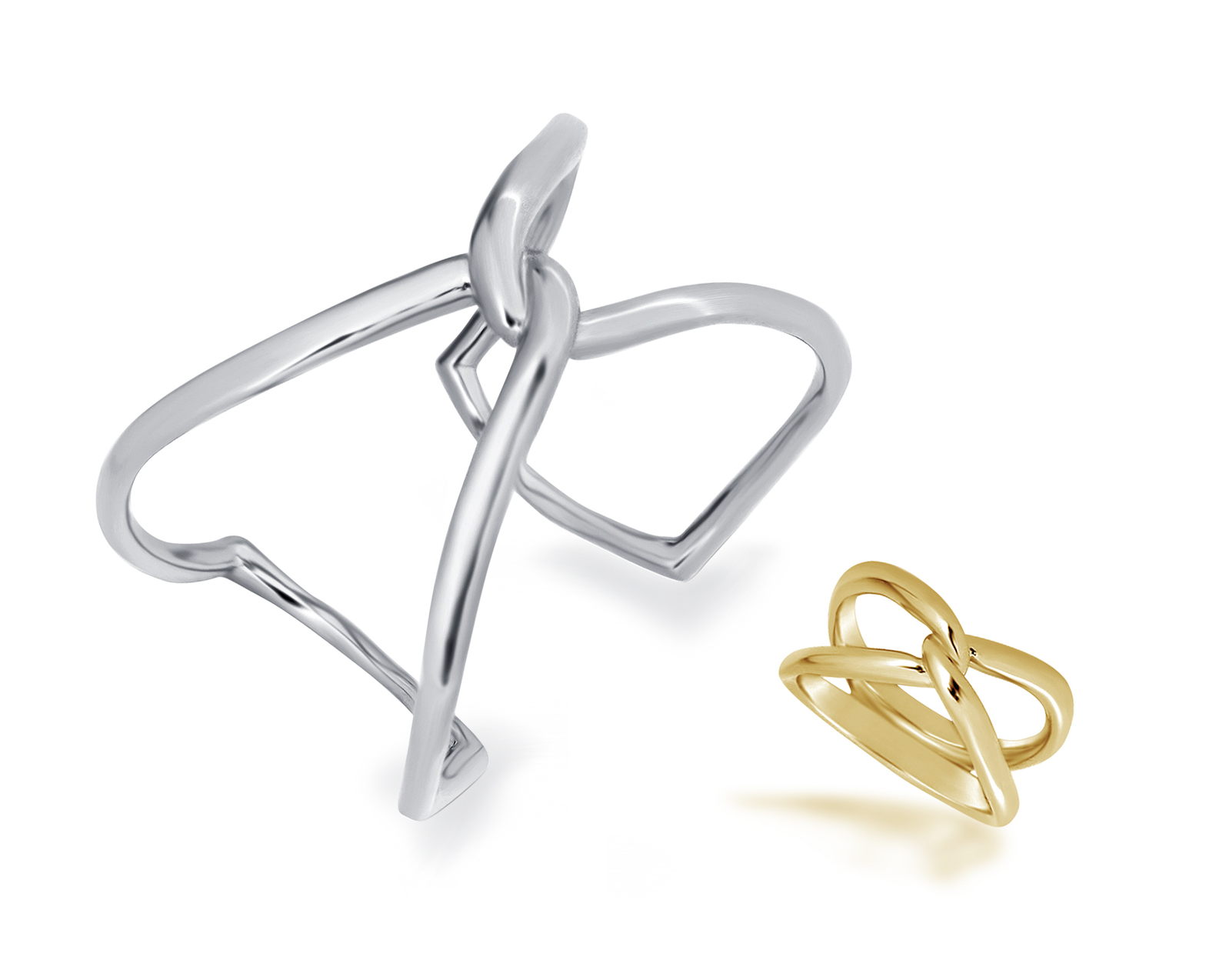 Catena Bold Cuff and Bold Ring by Brookland Jewelry