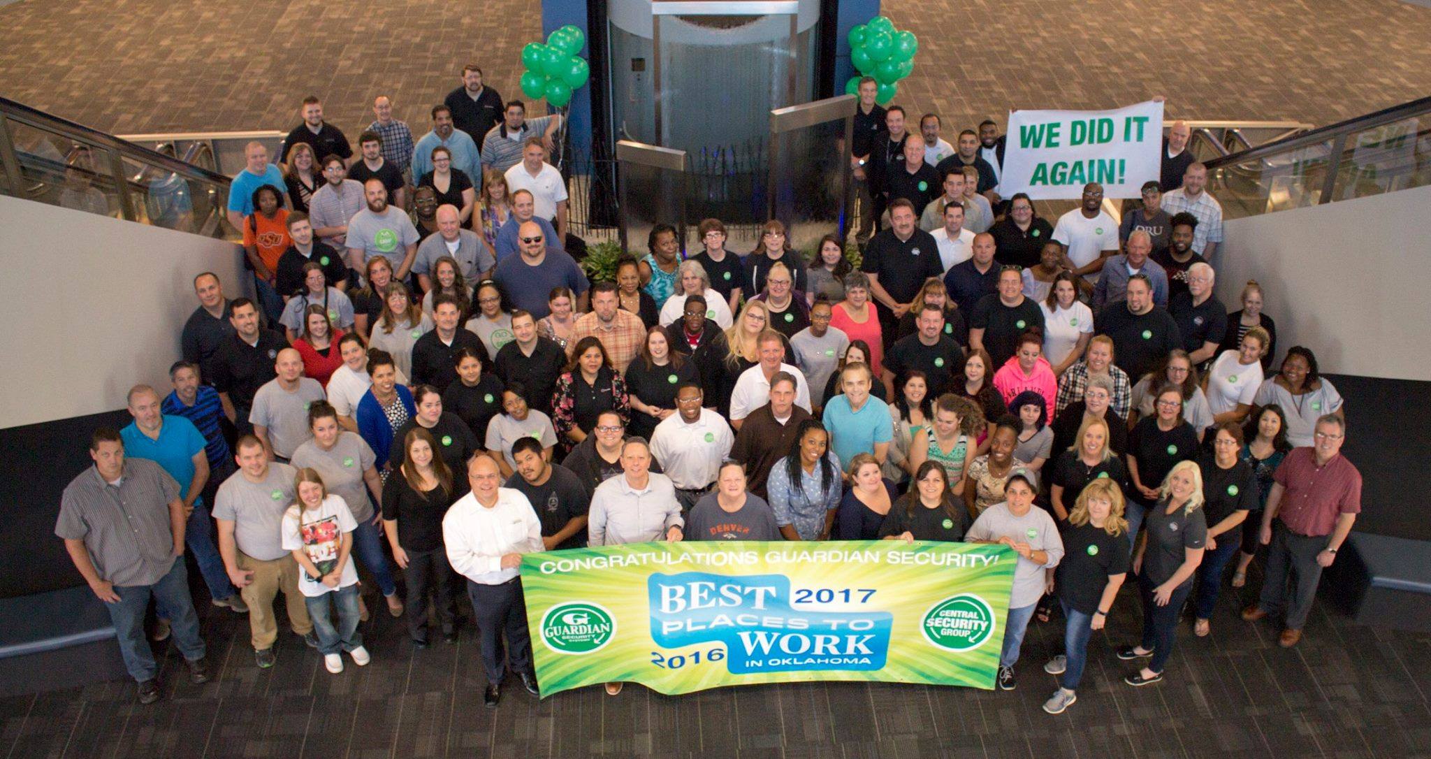 Guardian Security Systems "Best places to work" two years in a row!