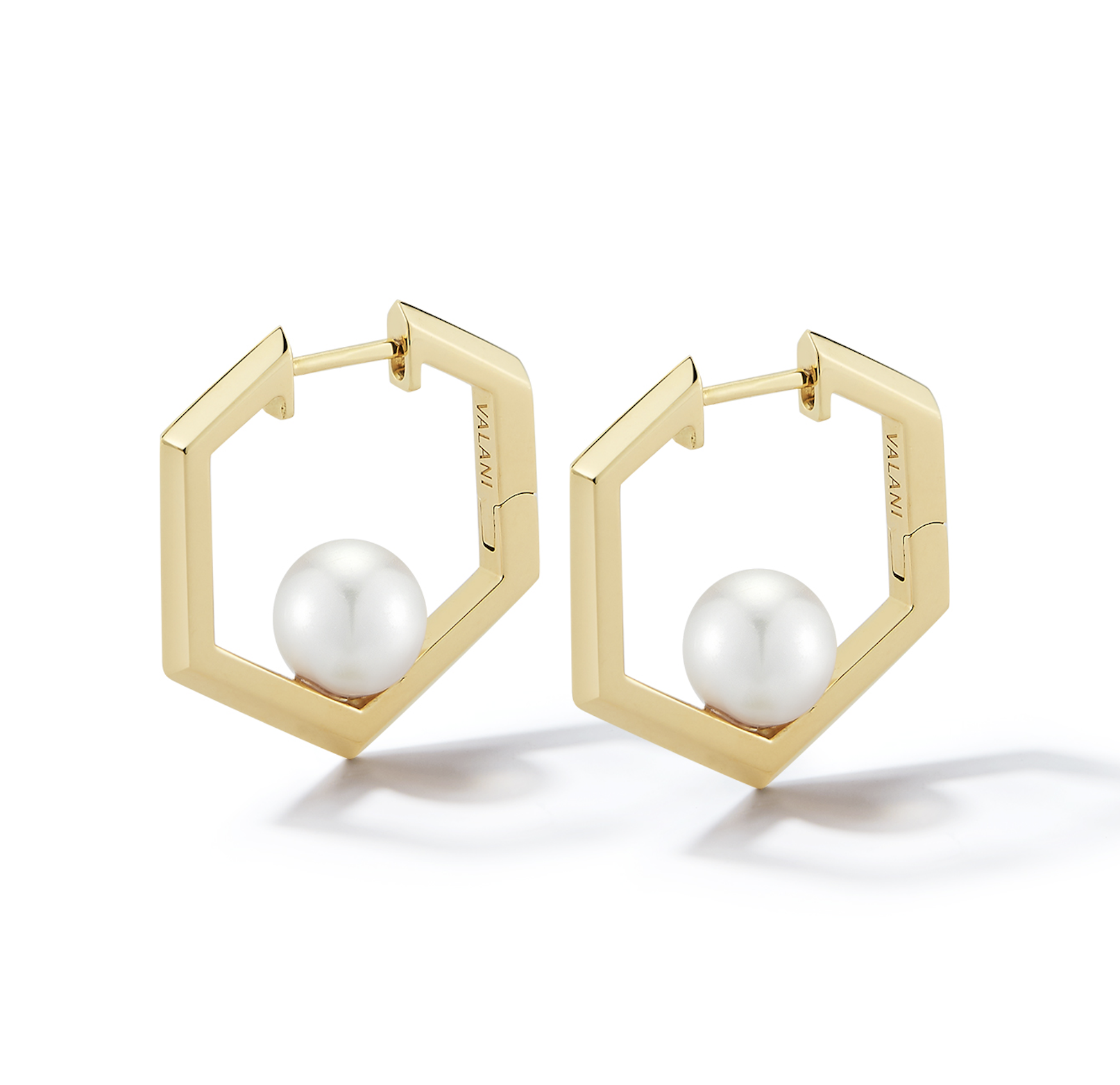 Kharis Hexa Pearl Earrings by Valani Atelier