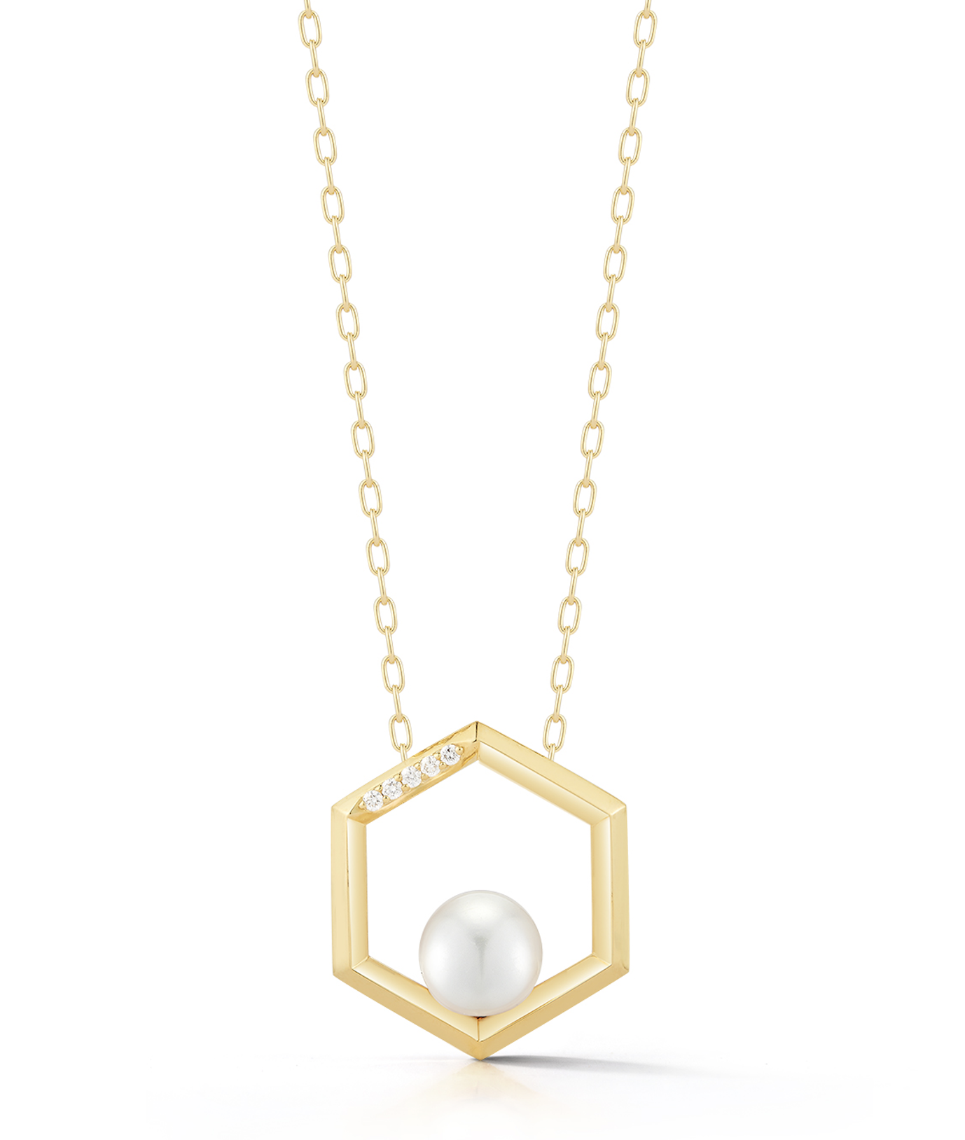 Kharis Hexa Pearl Necklace by Valani Atelier