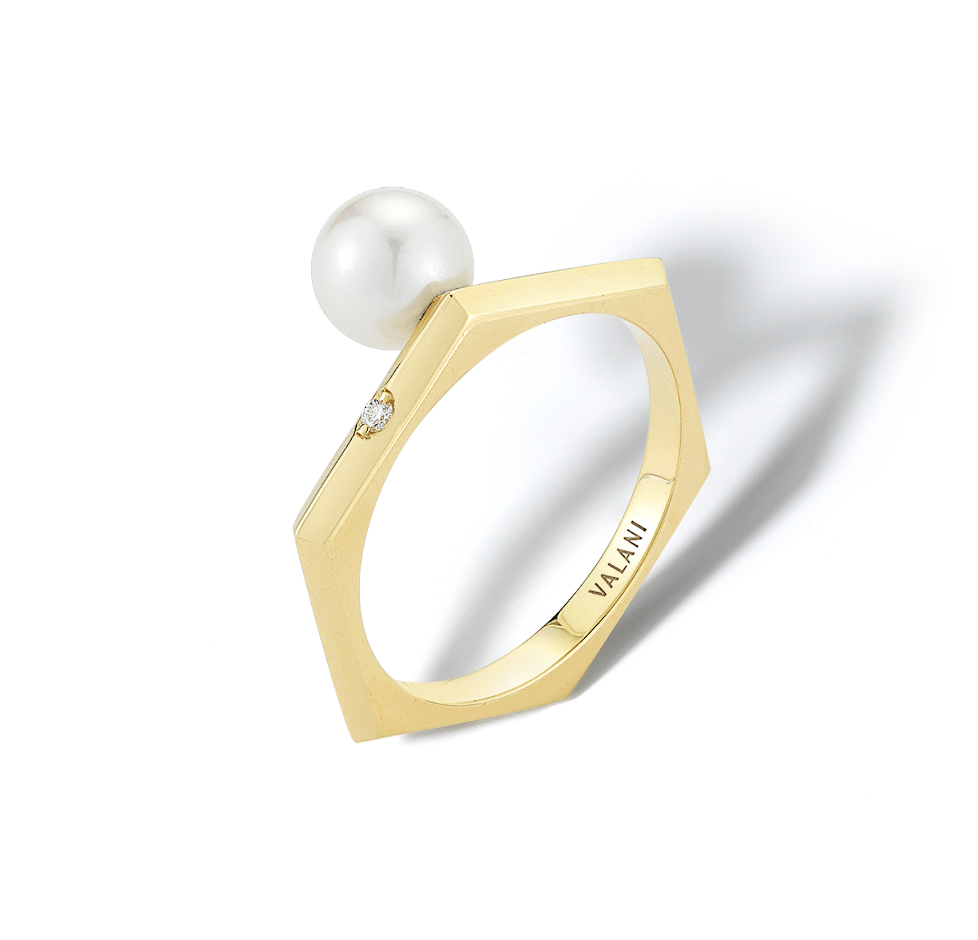 Kharis Peak Pearl Ring by Valani Atelier