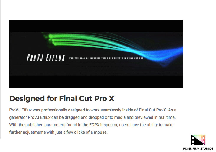 Pixel Film Studios - ProVJ Efflux - FCPX Plugins