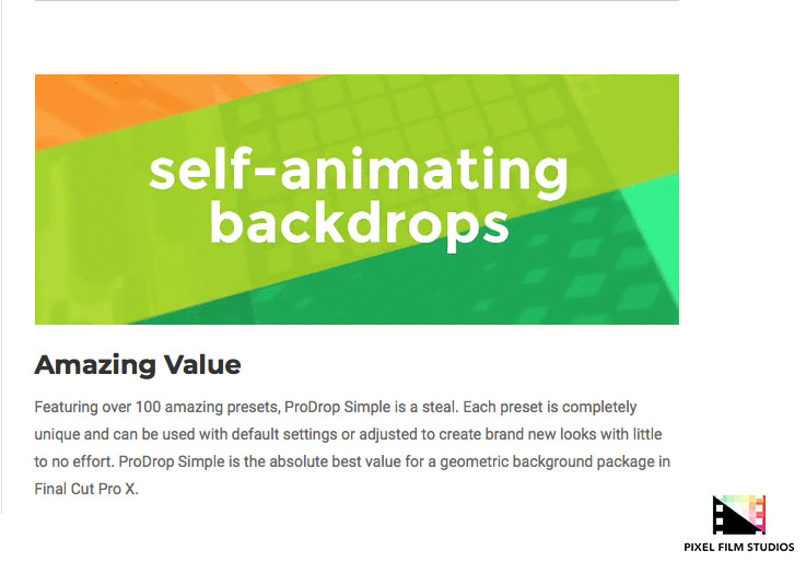 Pixel Film Studios - ProDrop Simple - FCPX Plugins
