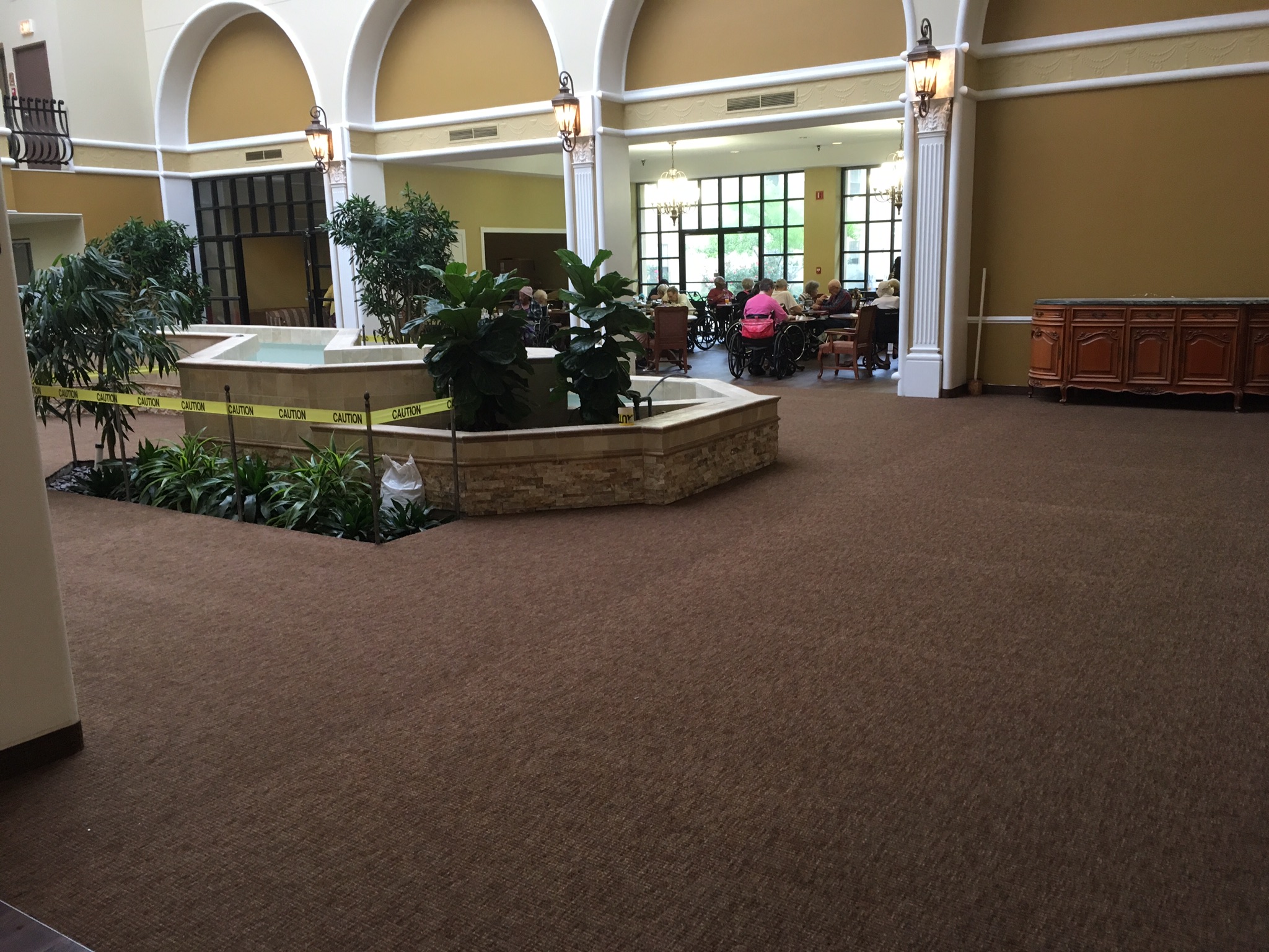 StoneGate Senior Living's Park  Place Nursing and Rehabilitation Center Grand Renovation:  Inviting Interior Courtyard