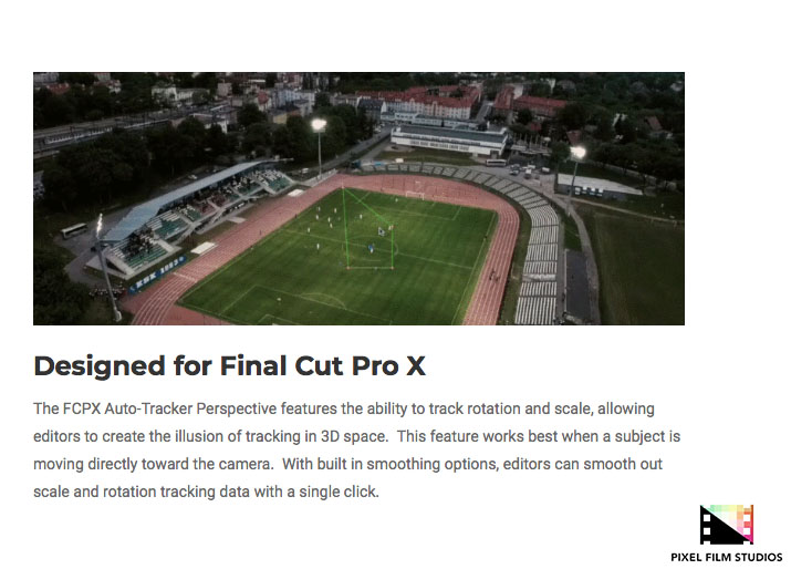 Pixel Film Studios - FCPX Auto Tracker Perspective - FCPX Plugins