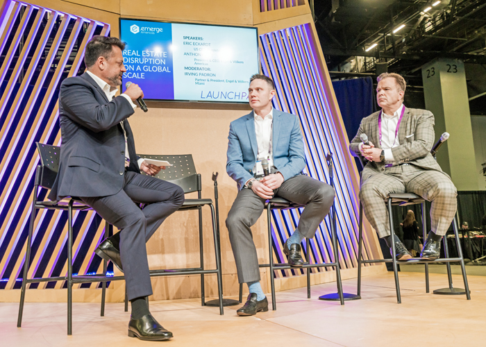 "Real Estate Disruption On A Global Scale" panel at eMerge Americas.