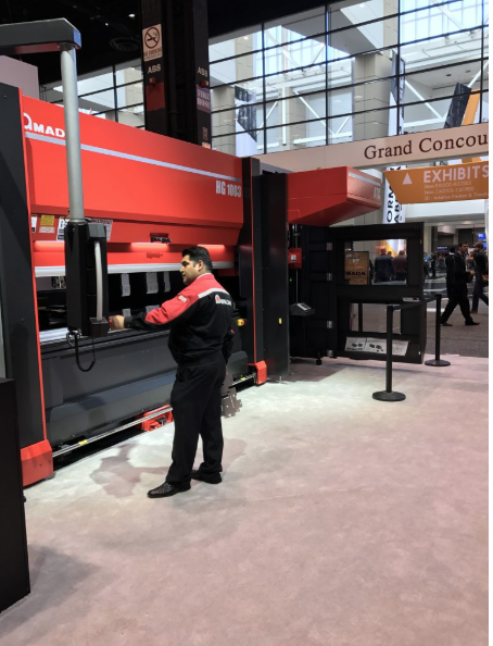 EVS Metal's new AMADA HG1003 Automatic Tool Changer at FABTECH