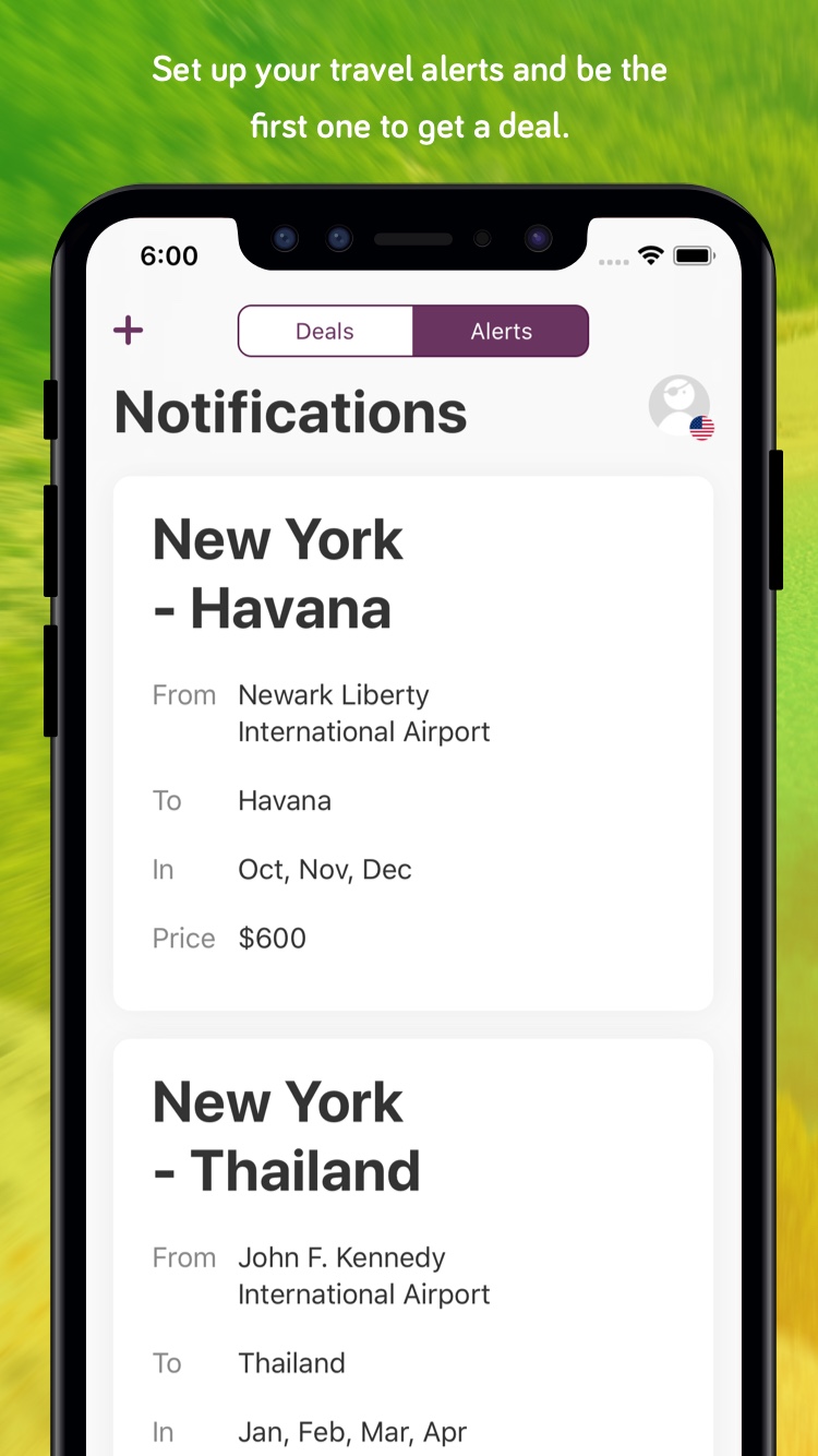 Push notifications on the new TravelPirates app