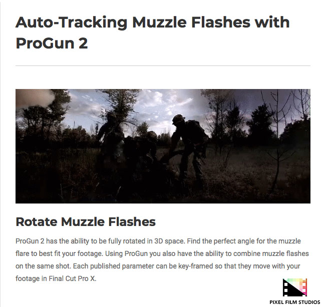 Pixel Film Studios - ProGun 2 - FCPX Plugins