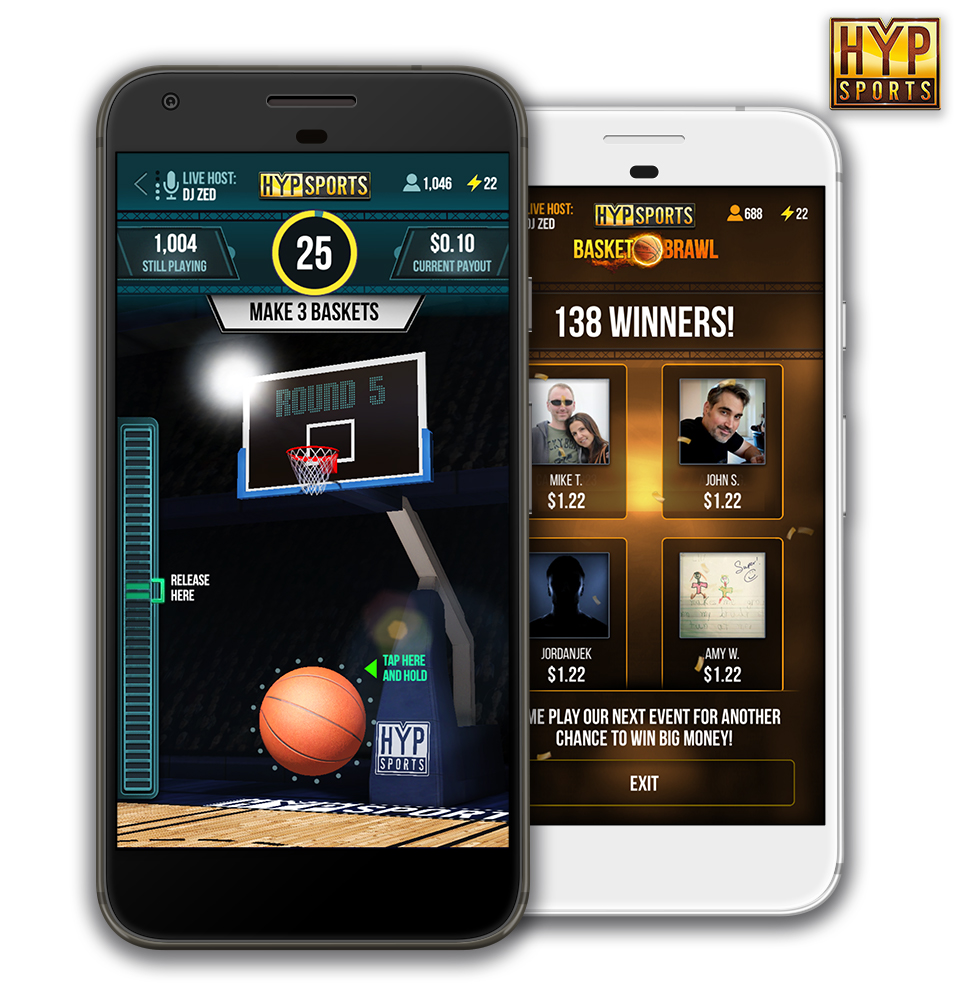 Basket Brawl on the HypSports Mobile App