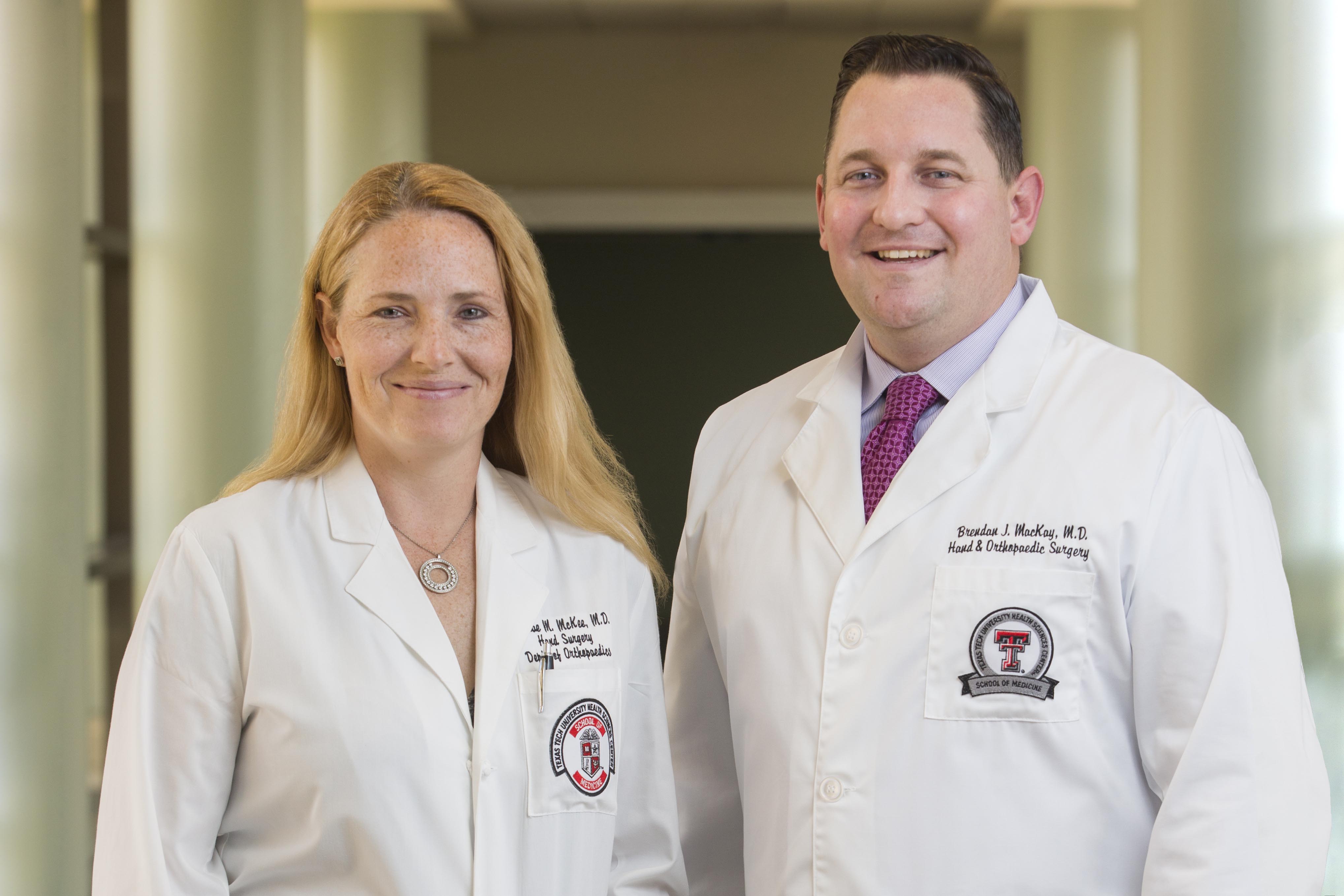Dr. McKee and Dr. MacKay, hand specialists at the Texas Tech University Health Sciences Center