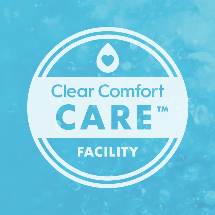 The Clear Comfort Care badge for facilities that promise to deliver the best pool water quality to better protect the health of patrons and our world.
