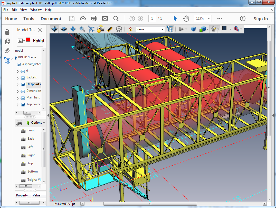 PDF3D DWG Conversion to 3D PDF Document