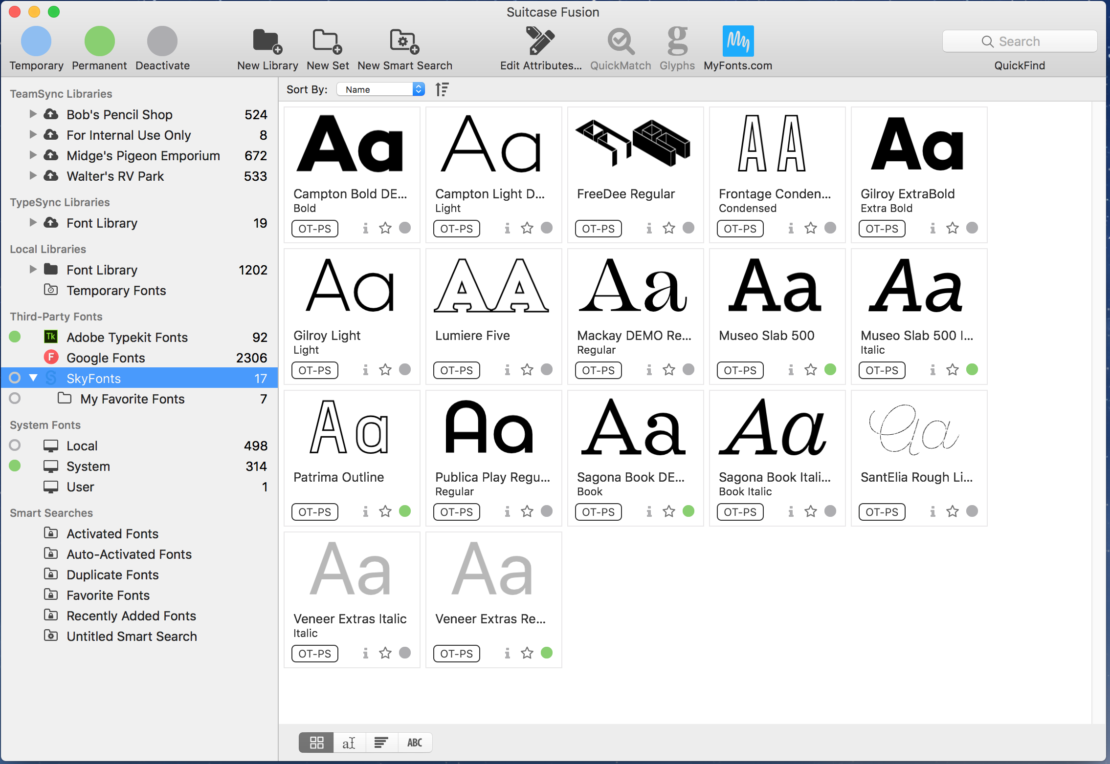 Suitcase Fusion and Suitcase TeamSync to connect directly to MyFonts by Monotype