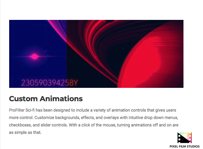Pixel Film Studios - ProFilter Sci-fi - FCPX Plugins