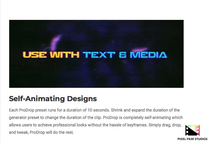 Pixel Film Studios - ProDrop 80s Volume 2 - FCPX Plugins
