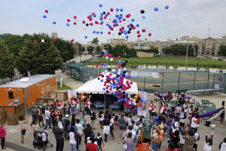 Ashley HomeStore partners with Big Brothers Big Sisters of Will & Grundy Counties to give 100 Joliet-area families bed packages and a fun outing watching a Joliet Slammers baseball game.