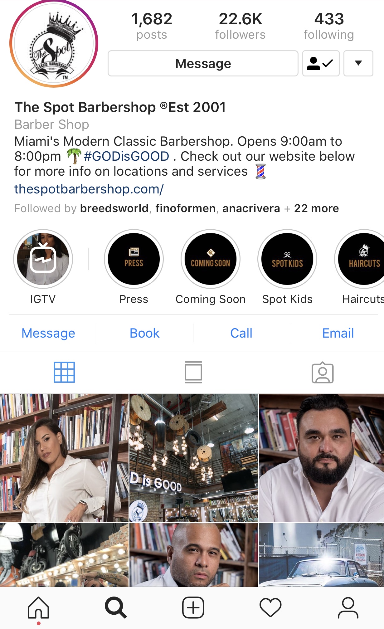 Barbershop utilizing Squire booking integration