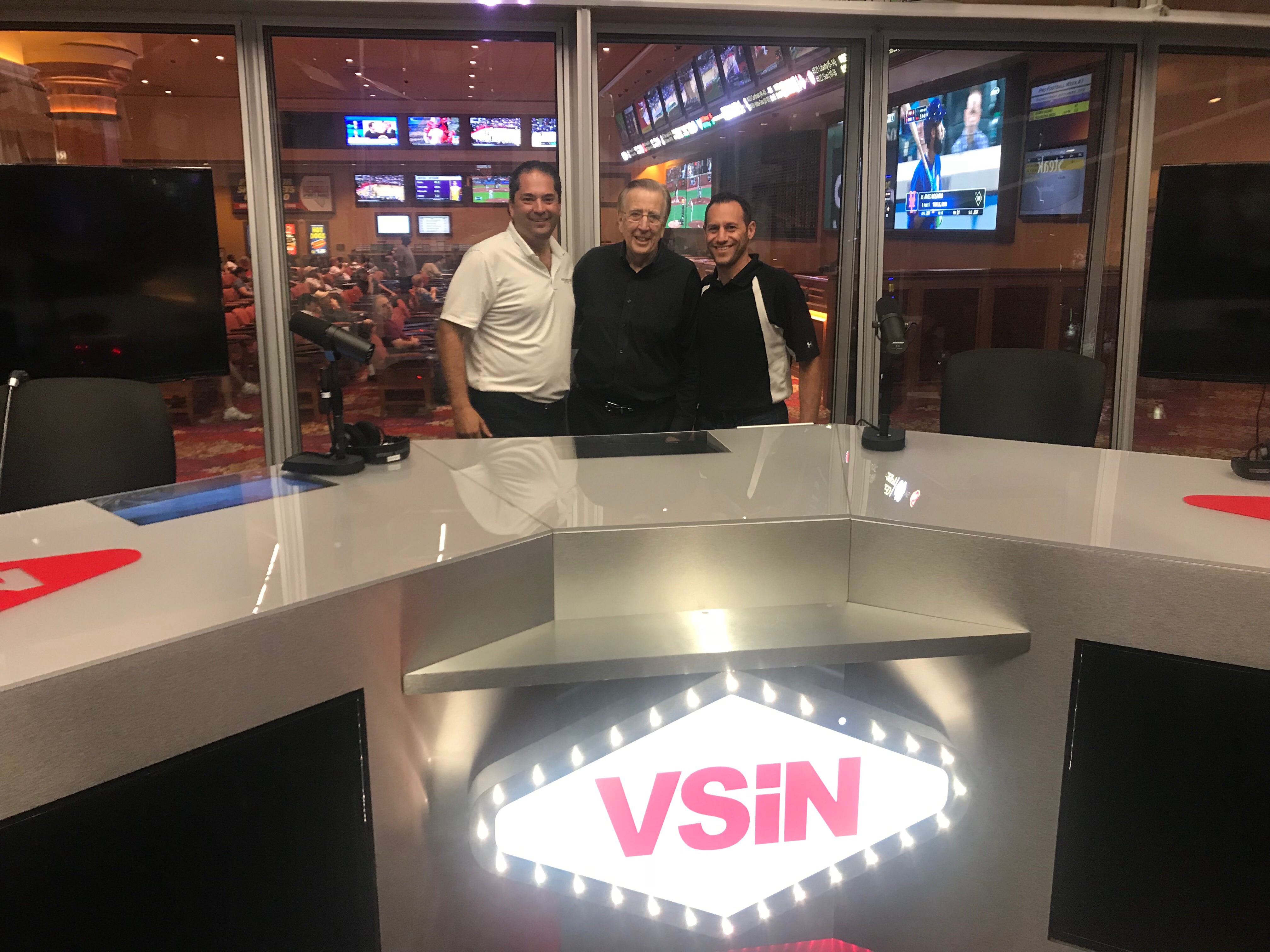 Wayne Kimmel (SeventySix Capital), Brent Musburger (VSiN), and Chad Stender (SeventySix Capital)
