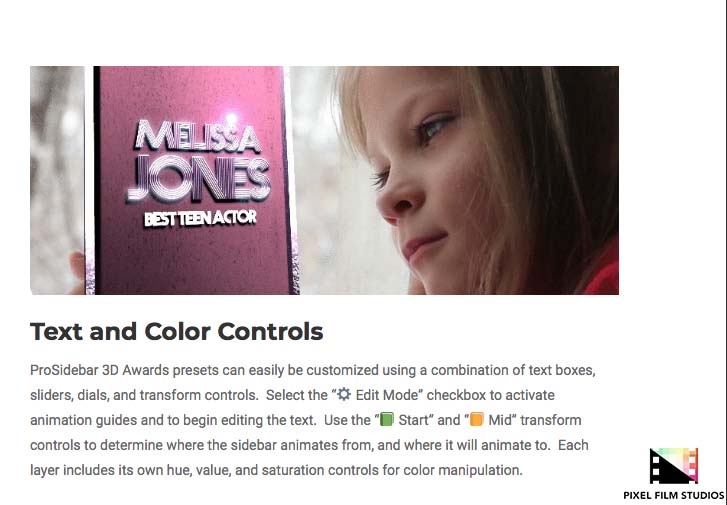 Pixel Film Studios - ProSidebar 3D Awards - FCPX Plugins