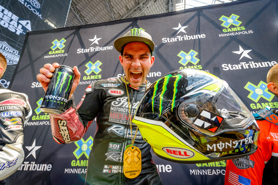 Monster Energy’s Jared Mees Takes Gold in Flat Track Racing at X Games Minneapolis 2018