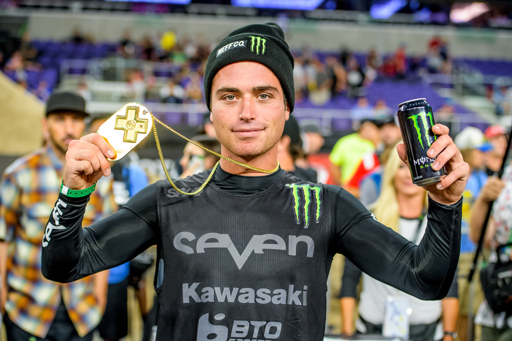 Monster Energy's Axell Hodges Takes Gold in Moto X QuarterPipe High Air at X Games Minneapolis 2018